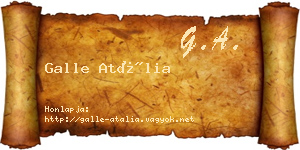 Galle Atália névjegykártya